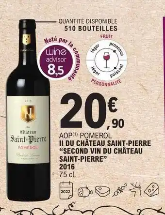 E.Leclerc Aop pomerol il du château saint-pierre offre