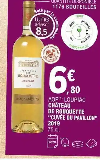 E.Leclerc Aop loupiac château de rouquette offre