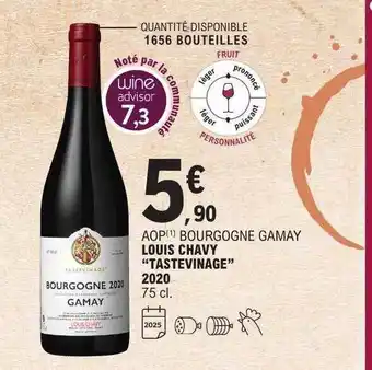 E.Leclerc Aop bourgogne gamay louis chavy offre