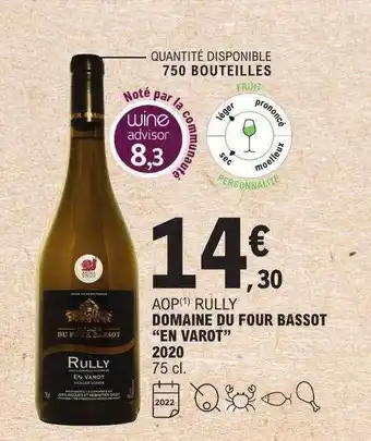 E.Leclerc Aop rully domaine du four bassot offre