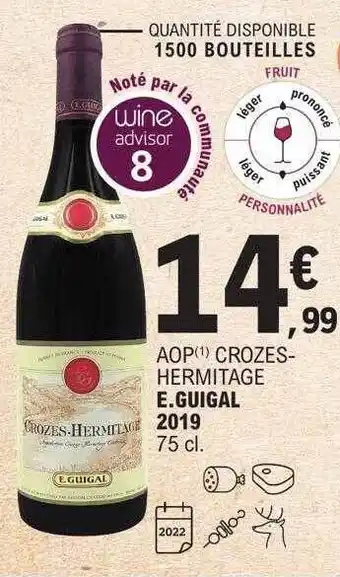 E.Leclerc Aop crozes-hermitage e.guigal 2019 offre