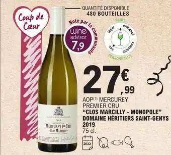 E.Leclerc Aop mercurey premier cru offre