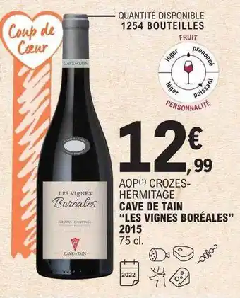 E.Leclerc Aop crozes-hermitage cave de tain offre