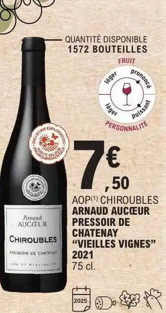 E.Leclerc Aop chroubles arnaud aucoeur pressoir de chatenay offre
