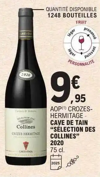 E.Leclerc Aop crozes-hermitage cave de tain offre