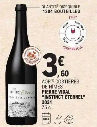 E.Leclerc Aop costières de nîmes pierre vidal offre
