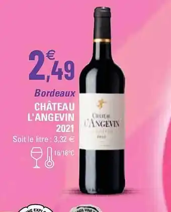 G20 Bordeaux château l'angevin 2021 offre
