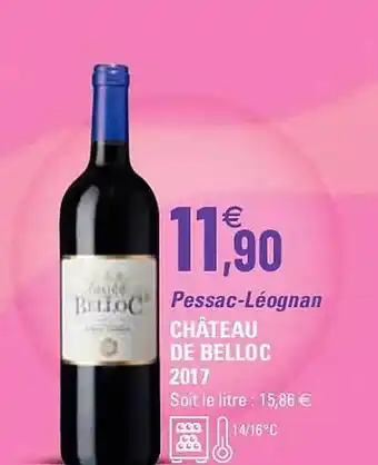 G20 Pessac-léognan château de belloc 2017 offre