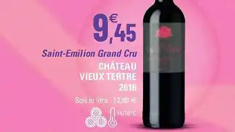 G20 Saint-émilion grand cru château vieux tertre 2016 offre