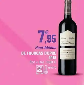G20 Haut-médoc de fourcas dupré 2018 offre