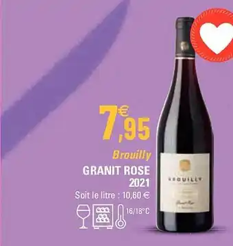 G20 Brouilly granit rose 2021 offre