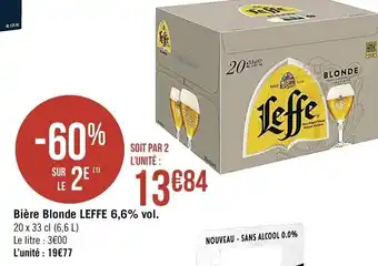 Casino Supermarchés Bière Blonde Leffe offre
