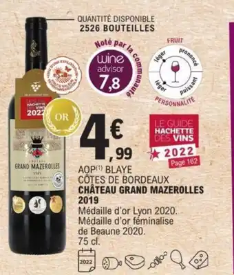 E.Leclerc Chateau Grand Mazerolles 2019 offre