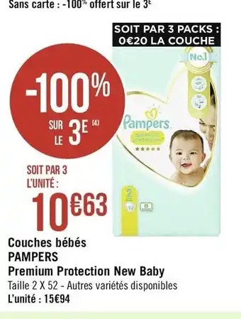 Casino Supermarchés Couches bébés Pampers offre