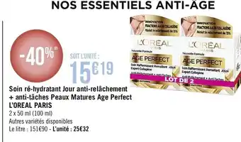 Casino Supermarchés Soin ré-hydratant Jour anti-relâchement offre