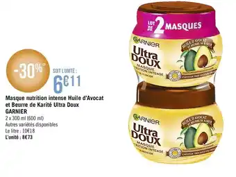 Casino Supermarchés Masque nutrition intense Huile d'Avocat offre