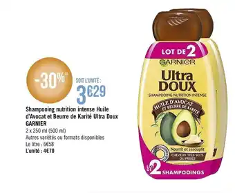 Casino Supermarchés Shampooing nutrition intense Huile offre