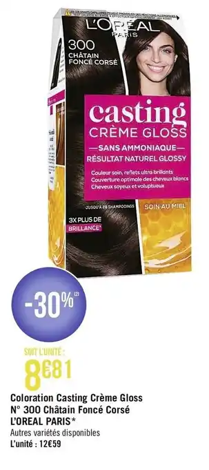 Casino Supermarchés Coloration Casting Crème Gloss offre