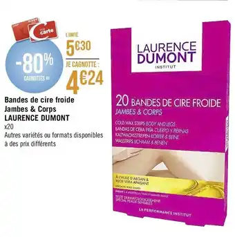 Bandes de cire froide Jambes & Corps