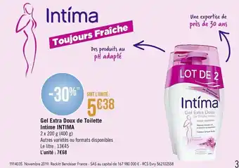 Casino Supermarchés Gel Extra Doux de Toilette offre
