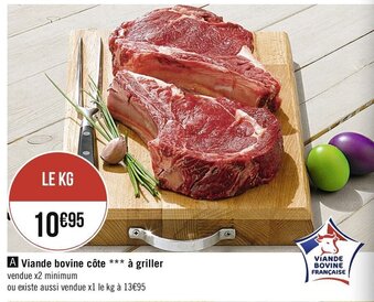 Casino Supermarchés Viande bovine côte à griller offre