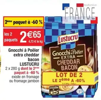 Cora x Carrefour Gnocchi à poêler extra cheddar bacon offre