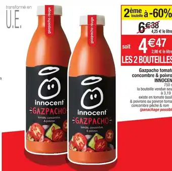 Cora x Carrefour Gazpacho tomate, concombre & poivron offre