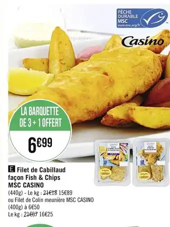 Filet de Cabillaud façon Fish & Chips