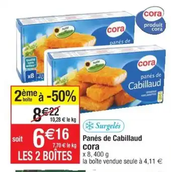 Panés de cabillaud