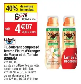 Cora x Carrefour Déodorant compressé femme fleurs d'oranger du maroc et de tunisie offre