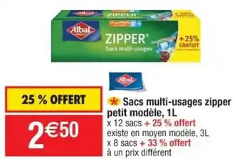 Cora x Carrefour Sacs multi-usages zipper petit modèle offre