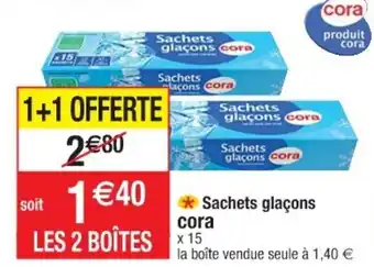 Cora x Carrefour Sachets glaçons offre