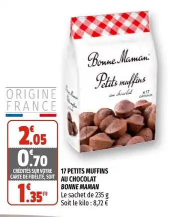 Coccimarket 17 Petits muffins au chocolat offre