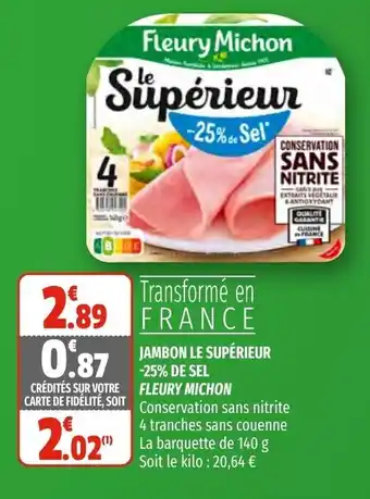 Coccimarket Jambon le supérieur offre