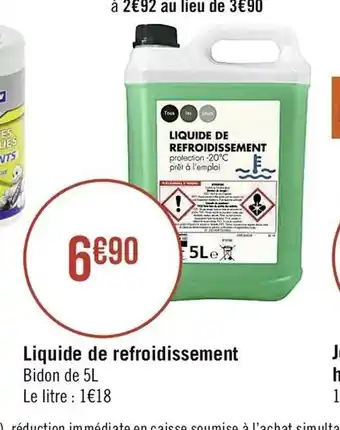 Casino Supermarchés Liquide de refroidissement offre