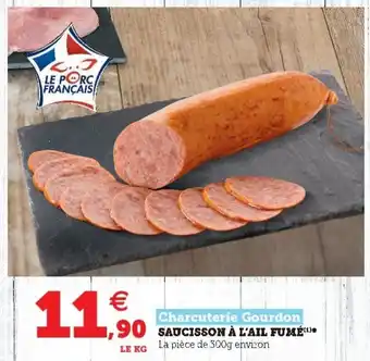 Hyper U Saucisson à l'ail fumé offre