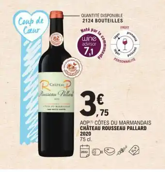 E.Leclerc Chateau Rousseau Pallard 2020 offre