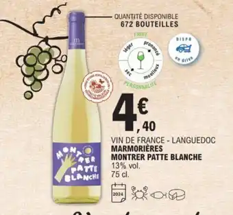 E.Leclerc Mamoriéres Montrer Patte Blanche offre