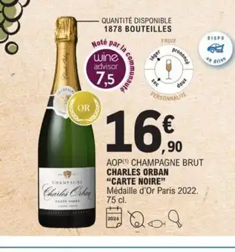 E.Leclerc Charles Orban "Carte Noire" offre