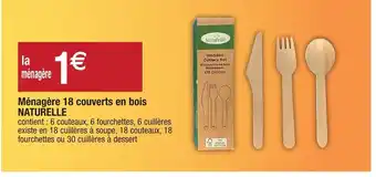 Migros Ménagère 18 couverts en bois Naturelle offre