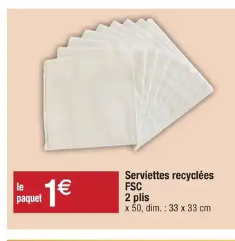 Migros Serviettes recyclées offre