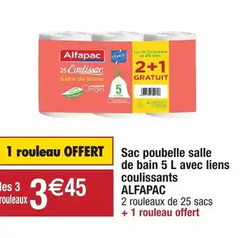 Migros Sac poubelle salle de bain 5 L avec liens offre