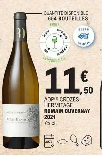 E.Leclerc Aop crozes-hermitage romain duvernay 2021 offre