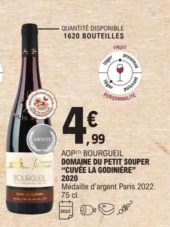 E.Leclerc Aop bourgueil domaine de petit souper offre