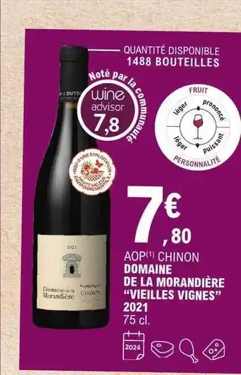E.Leclerc Aop chinon domaine de la morandière offre