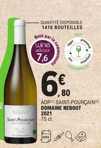 E.Leclerc Aop saint-pourçain domaine nebout 2021 offre