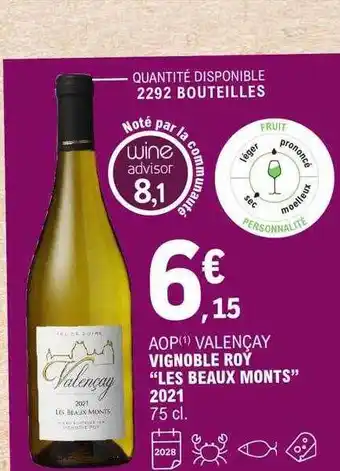 E.Leclerc Aop valençay vignoble roy offre