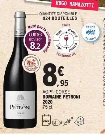 E.Leclerc Aop corse domaine petroni 2020 offre