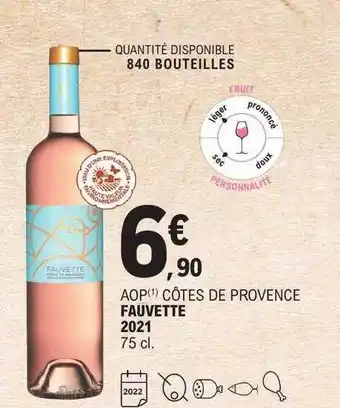 Aop côtes de provence fauvette 2021