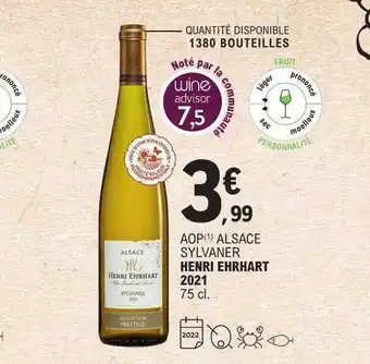E.Leclerc Aop alsace sylvaner henri ehrhart 2021 offre
